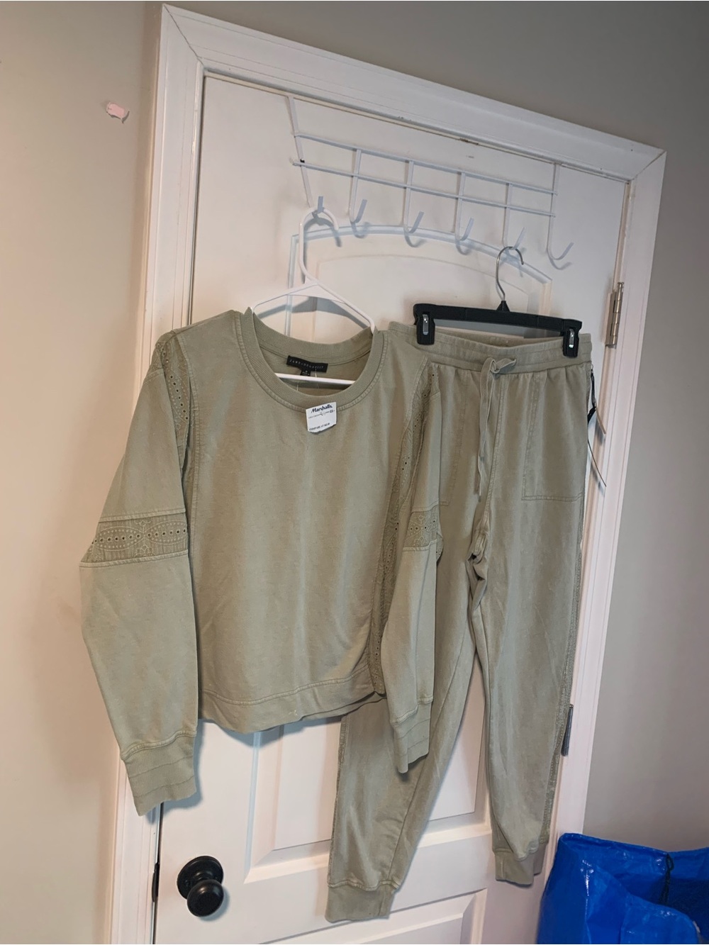 Womens Jane+Delancey Olive Green Jogger Set